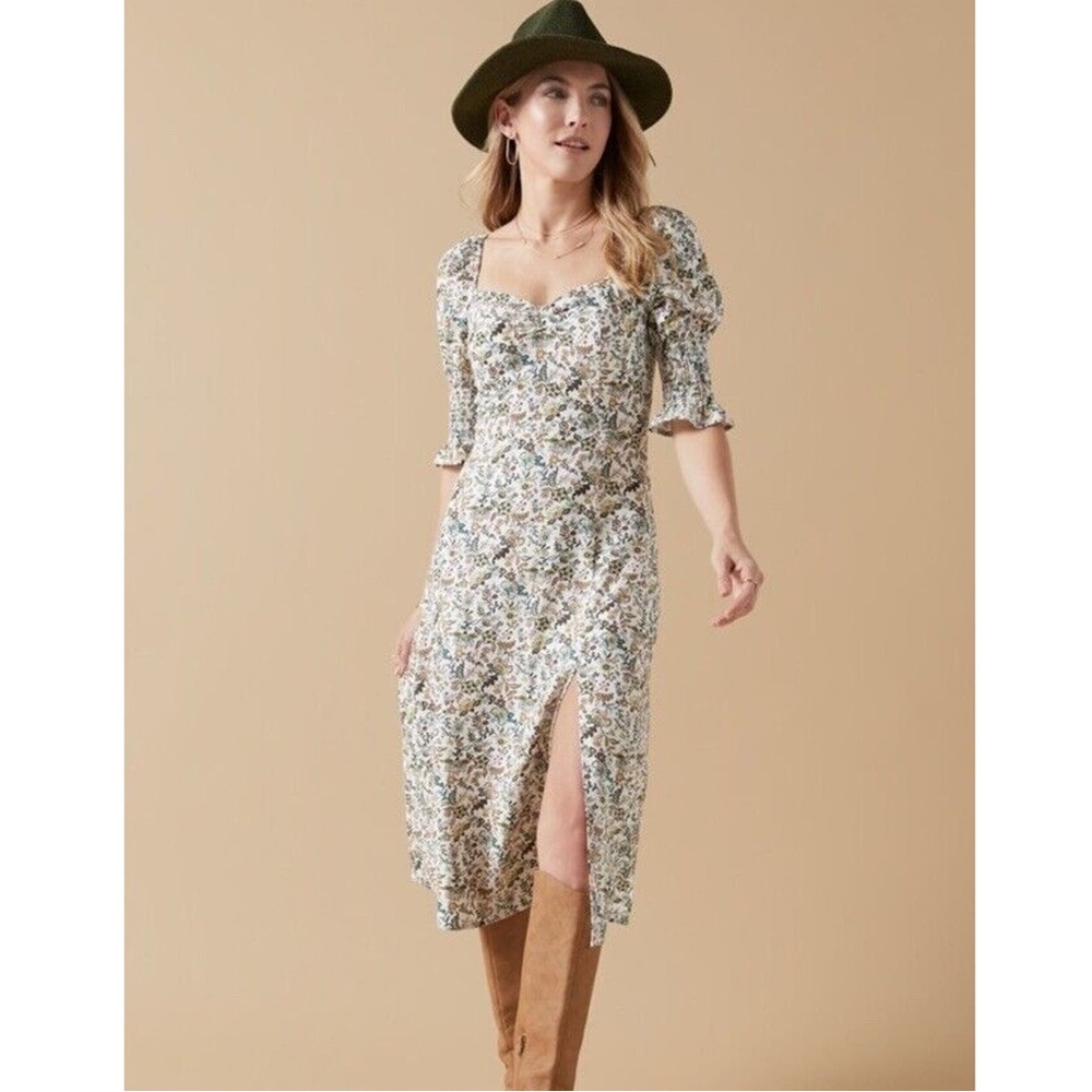 Francesca's Floral Midi Dress